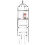 Kadax - ob�lisque de jardin en m�tal pour fleurs roses 150 cm