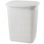 Panier à linge multifonction - 50 l - avec couvercle - léger - en plastique - pour salle de bains, vêtements ... Panier à linge multifonction - 50 l - avec couvercle - léger - en plastique - pour salle de bains, vêtements ...