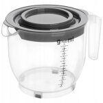 Pichet mesureur avec couvercle et poigne, verre doseur en plastique quip d'une chelle de volume pour ...