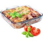 Kadax - plat r�sistant � la chaleur 2, 4l petit pour la cuisson au four, carr�, 25cm