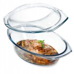 Kadax plat à gratin en verre résistant à la chaleur avec couvercle et poignées, cocotte transparente ... Kadax plat à gratin en verre résistant à la chaleur avec couvercle et poignées, cocotte transparente ...