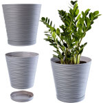 Kadax - pot de fleurs en plastique avec soucoupe incorpor�e, pot de plantes avec conception raffin�e ...