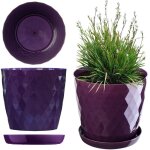 Kadax - pot de fleurs en plastique avec soucoupe int�gr�e, pot de plante pour une d�coration florale ...