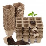Pots de semis en tourbe pour semis 5, 5 cm 72 pices + 10x12 pices - kadax