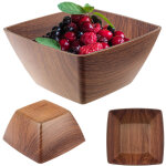 Kadax - saladier en plastique, �l�gant, bol en imitation bois, bol de service moderne, bol � collation, ...
