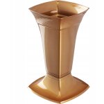 Kadax - vase pour cimeti�re fiole pierre tombale 30cm or