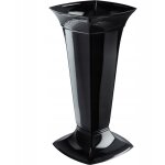 Kadax - vase pour cimeti�re fiole pierre tombale 39cm noir