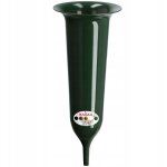 Vase fiole pour cimetire 30cm fleurs artificielles pique vert - kadax