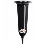 Kadax vase flacon pour pierre tombale de cimeti�re 35 cm pierre tombale pour fleurs noir