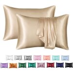 Kaki)lot de 2 taie d'oreiller satin 50x75cm, similaire ŕ la taie d'oreiller en soie - ccykxa Kaki)lot de 2 taie d'oreiller satin 50x75cm, similaire ŕ la taie d'oreiller en soie - ccykxa