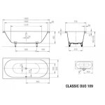 Kaldewei ambiente - baignoire rectangulaire classic duo 109, 1800x750 mm, avec trous pour les poignées, ... Kaldewei ambiente - baignoire rectangulaire classic duo 109, 1800x750 mm, avec trous pour les poignées, ...