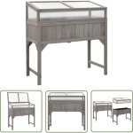 Kalisse - the living store lit sur�lev� avec serre 110x54x120 cm bois de sapin massif - jardini�re sur�lev�e ...