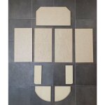 Kaminxpert - habillage de foyer a pour poles  chemine bora de attika - chamotte et vermiculite - 9 ...