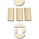 Kaminxpert - habillage de foyer pour po�les � chemin�e faro de justus - vermiculite - 8 pi�ces