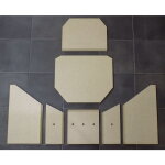 Kaminxpert - habillage de foyer a pour poles  chemine fine - line de jydepejsen - vermiculite - 7 ...