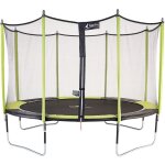 Kangui - trampoline de jardin 365 cm + filet de s�curit� jumpi vert / noir 360