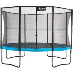 Kangui - trampoline de jardin 365 cm + filet de s�curit� punchi bleu 360