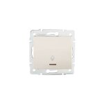 Bouton poussoir encastrable pour sonnette avec tmoin led logi crme