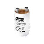 Starter fluorescent bs - 1 - 4 - 22w - plastique blanc - 20, 5mm kanlux