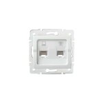 Prise informatique tlphone - rj45 cat 5e + rj11 - encastre - blanc