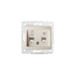 Prise rj45 cat6 + rj11 encastrable domo crme