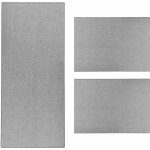 Karat - descente de lit sabang 3 pices argent 1 tapis: 67 x 250 cm + 2 tapis: 67 x 140 cm