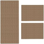 Karat - descente de lit sisal sylt 3 pices marron clair 1 tapis: 80 x 300 cm + 2 tapis: 80 x 150 cm