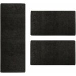 Karat - descente de lit sphinx noir 1 tapis 67 x 240 cm + 2 tapis 67 x 140 cm