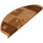 Tapis d'escalier akzent beige demi - circulaire 23, 5 x 65 cm