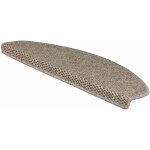 Tapis d'escalier kalkutta taupe demi - circulaire 23, 5 x 65 cm