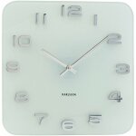 Karlsson - horloge carrée vintage en verre 35 cm blanc Karlsson - horloge carrée vintage en verre 35 cm blanc