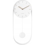 Karlsson pendulum charm horloge murale blanche lgante