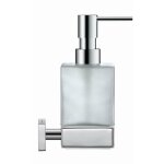 Duravit - distributeur de savon karree en verre mat, chrome,
