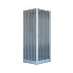Kasart - cabine de douche avec deux portes en pvc blanc fermant 90 cm 80 x 80 h 185