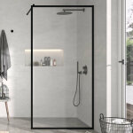 Kassandra - paroi de douche fixe fresh perimetral finition noir mat 80 cm Kassandra - paroi de douche fixe fresh perimetral finition noir mat 80 cm