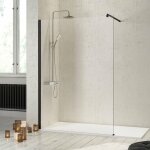 Kassandra - paroi de douche fixe fresh avec profil noir mat 80 cm Kassandra - paroi de douche fixe fresh avec profil noir mat 80 cm