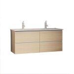 Meuble de salle de bain wabi 120 cm en chne malmoe avec double vasque ? kassia