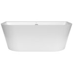 Swiss aqua technologies - katy 160 x 75 cm baignoire autoportante en acrylique, murale, sans pieds, blanc ...