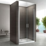 Saniverre - kaya porte de douche h 180 largeur r�glable 68 � 71 cm verre transparent