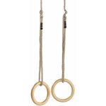 Kbt - anneaux de gym bois avec cordes chanvre (lot de 2) Kbt - anneaux de gym bois avec cordes chanvre (lot de 2)