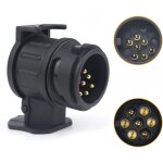 Kcvv - adaptateur remorque 13 vers 7 broches, connecteur prise remorque 13 pin 7 pin pour voiture, rv, ...