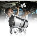 Kcvv - raccord de tuyau d'�chappement 50 mm en acier inoxydable - collier d'�chappement universel avec ...