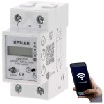 Ke6010w : compteur contacteur �lectrique modulaire ketler monophas� 60 a - mesure directe - wifi - compatible ...