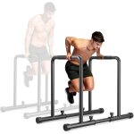 Keepbuying - banc de station musculation barres parall�les r�glable en hauteur et largeur, appareil d'entra�ne ...