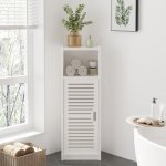 Keepbuying - meuble de salle de bain avec grande porte 3 tiroirs, meuble de rangement avec porte, étagère ... Keepbuying - meuble de salle de bain avec grande porte 3 tiroirs, meuble de rangement avec porte, étagère ...