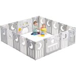 Parc bb 16 + 2 panneaux, clture pliant de protection bb enfants, grille de protection en plastique ...