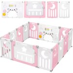 Keepbuying - parc bébé plastique 12 + 2 panneaux pour enfants - clôture pliant de protection bébé enfants ... Keepbuying - parc bébé plastique 12 + 2 panneaux pour enfants - clôture pliant de protection bébé enfants ...