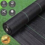 Toile de paillage couverture de sol 2m x 10m, contre mauvaises herbes de jardin, b�che perm�able protection ...