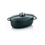 Kela - cocotte  braiser en fonte daluminium 45cm noir line - 15153