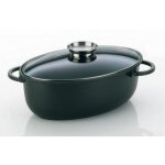 Kela - cocotte � braiser en fonte daluminium 45cm noir line - 15153